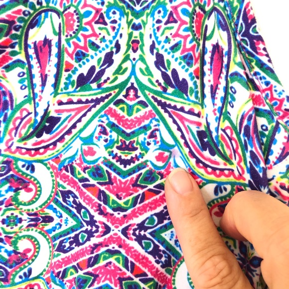 C&R Beachwear Girls Dress Spaghetti Strap Geometric Patter Bright Colors Size 12 - Picture 3 of 9